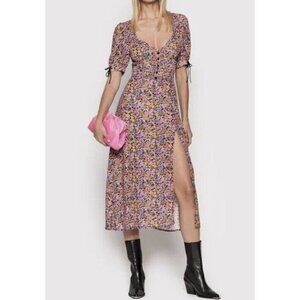 For Love & Lemons Maud Floral Midi Dress Size S NWT